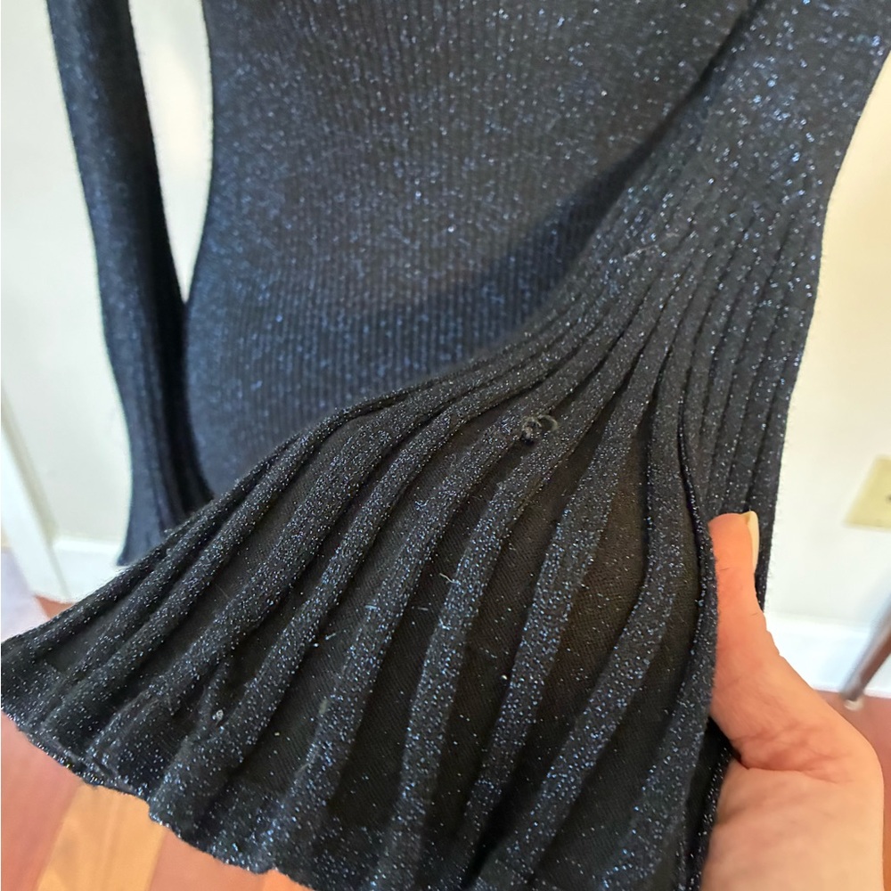 Milly Blue  Ribbed Knit Top - Picture 5 of 8
